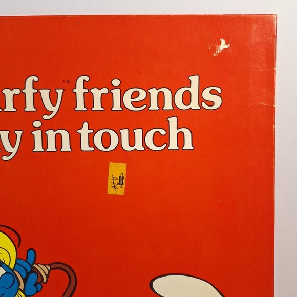Vintage Smurfs Pocket Portfolio Folder Smurfy Friends Stay In Touch Mead 1982 - Picture 2 of 7